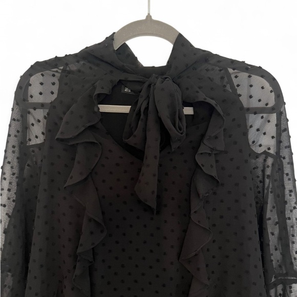 Zara Black Long Sleeve Dress - Picture 3 of 4